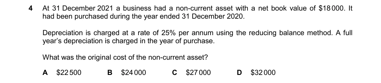 Question 4 from 9706/12/O/N/22