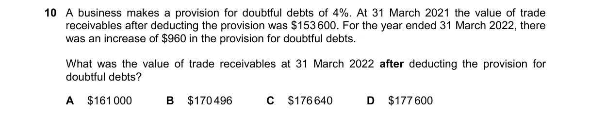 Question 10 from 9706/13/O/N/22