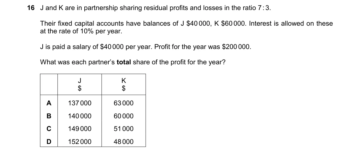 Question 16 from 9706/13/O/N/22