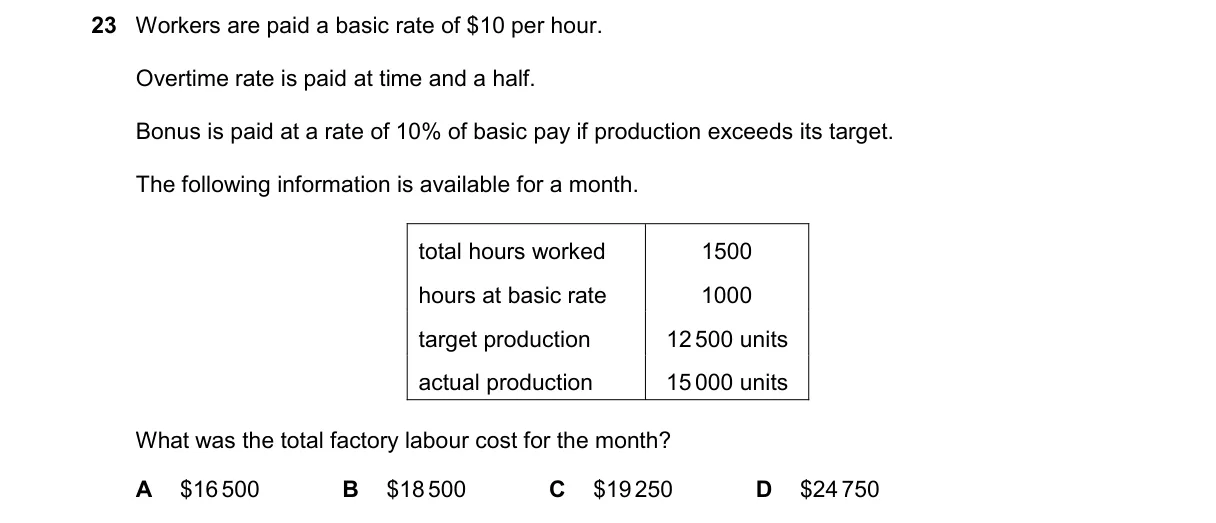 Question 23 from 9706/13/O/N/22