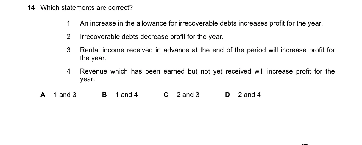 Question 14 from 9706/13/O/N/23