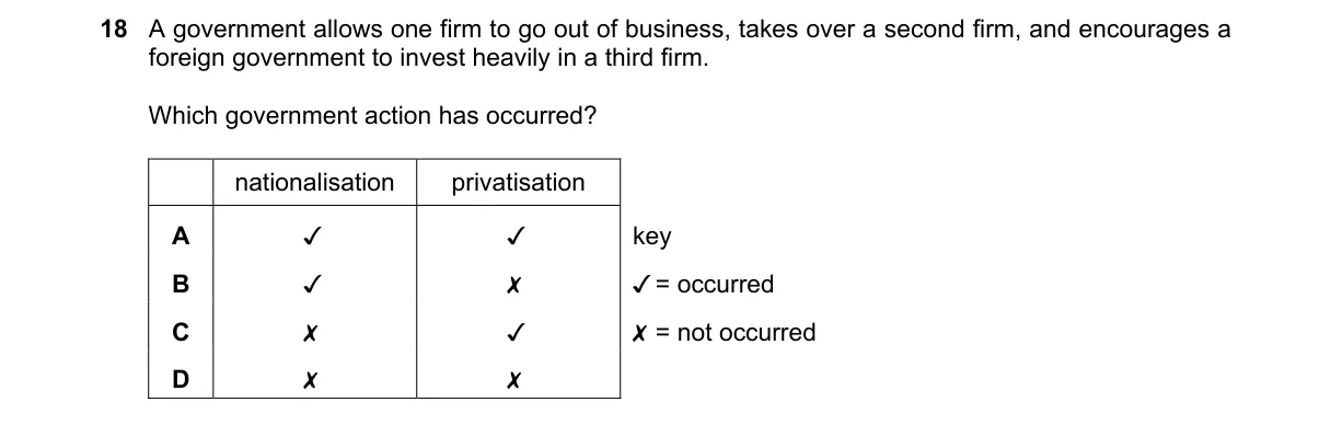 Question 18 from 9708/13/M/J/18