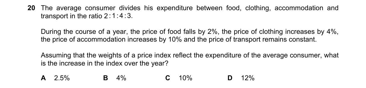 Question 20 from 9708/13/M/J/18