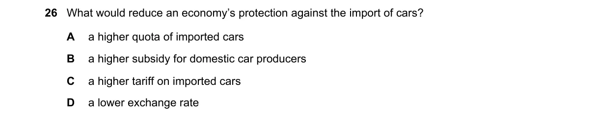 Question 26 from 9708/13/M/J/18
