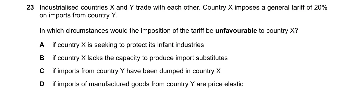 Question 23 from 9708/11/M/J/19