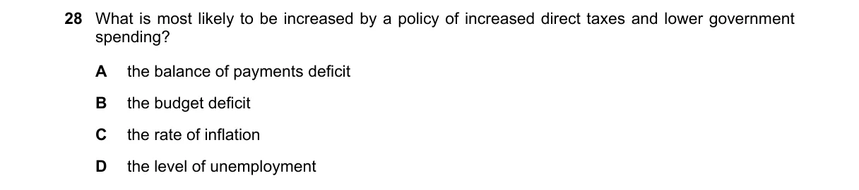 Question 28 from 9708/11/M/J/19