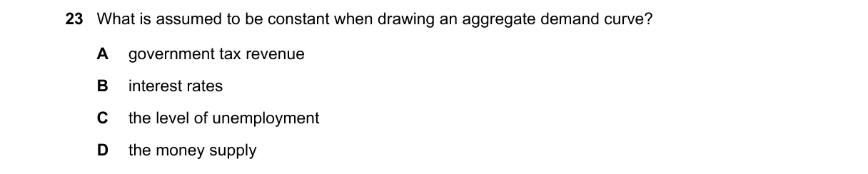 Question 23 from 9708/12/M/J/19