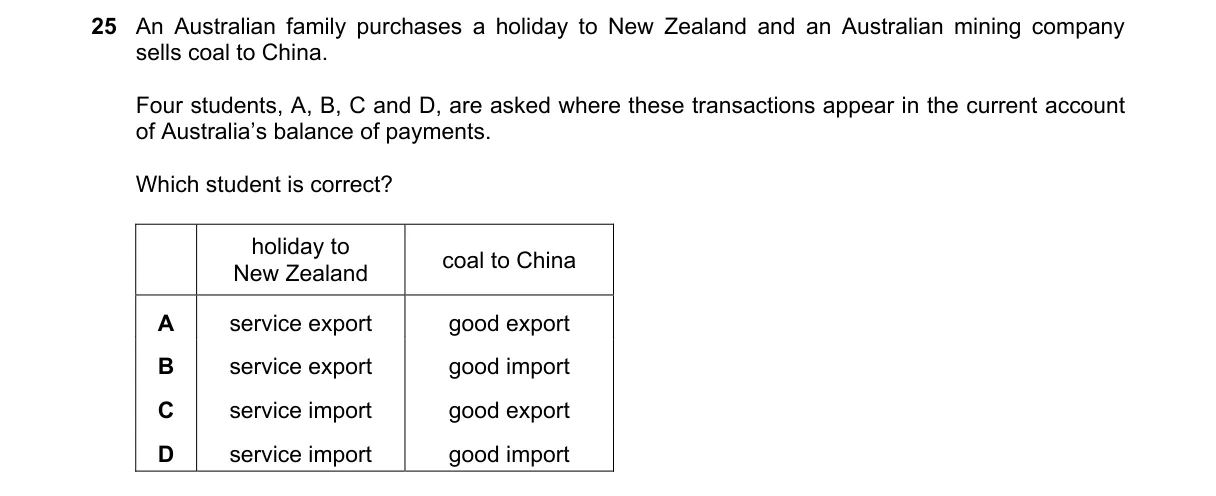 Question 25 from 9708/13/M/J/19