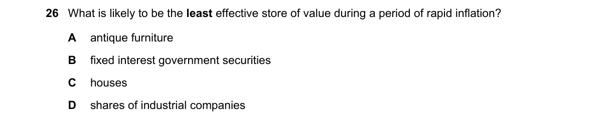 Question 26 from 9708/13/M/J/19