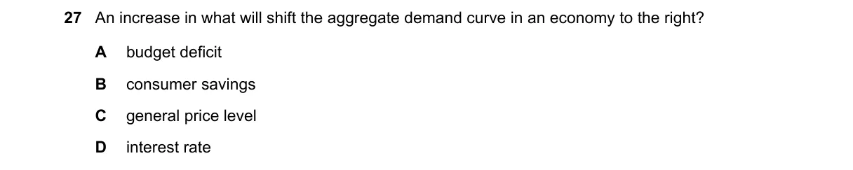 Question 27 from 9708/13/M/J/19
