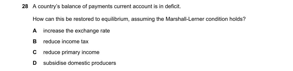 Question 28 from 9708/13/M/J/19