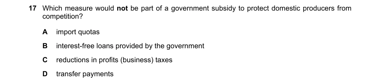 Question 17 from 9708/12/M/J/20