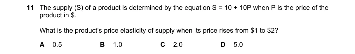 Question 11 from 9708/13/M/J/20