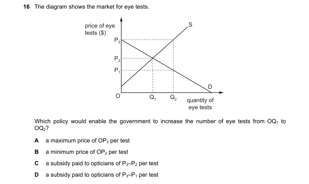 Question 16 from 9708/13/M/J/20