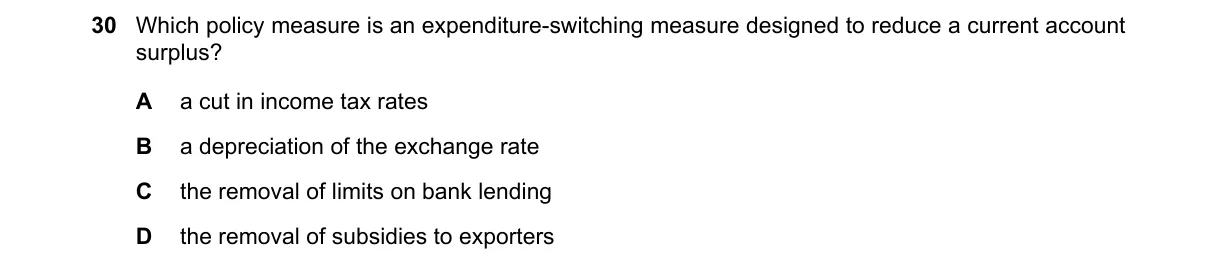 Question 30 from 9708/13/M/J/20