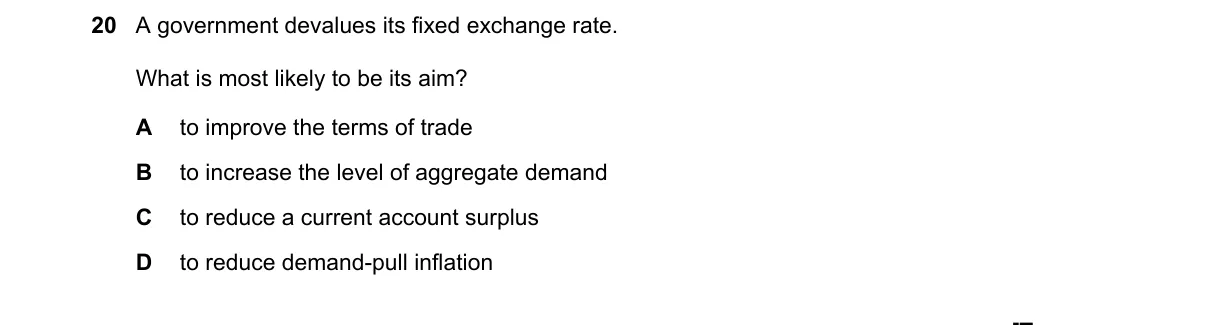 Question 20 from 9708/12/M/J/21