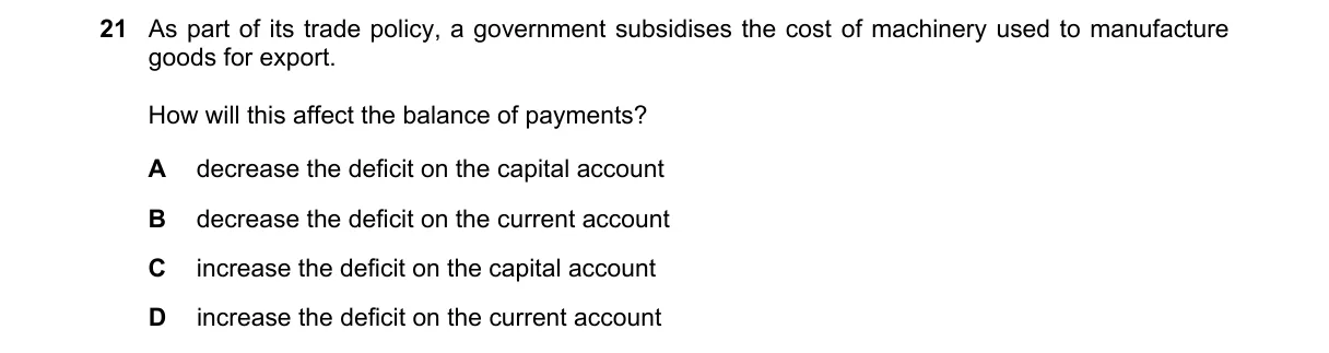 Question 21 from 9708/12/M/J/21