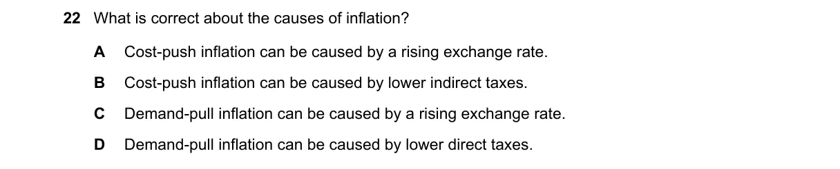 Question 22 from 9708/12/M/J/21