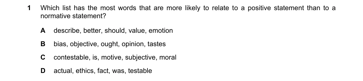 Question 1 from 9708/12/M/J/22
