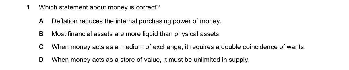 Question 1 from 9708/13/M/J/22
