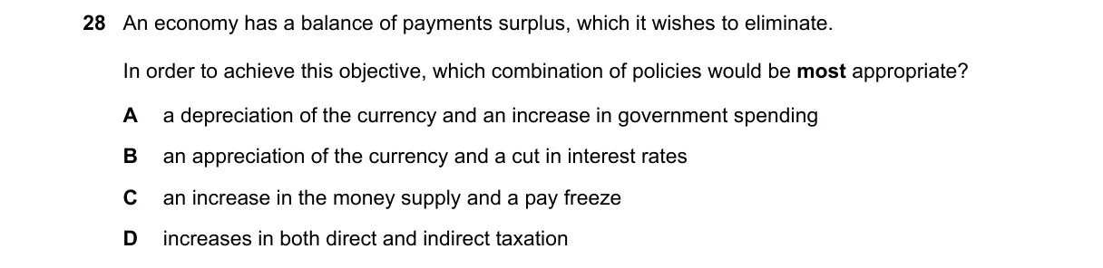 Question 28 from 9708/14/M/J/22