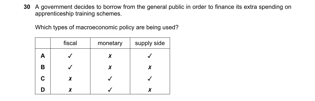 Question 30 from 9708/14/M/J/22