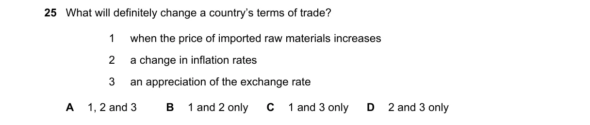 Question 25 from 9708/12/M/J/23