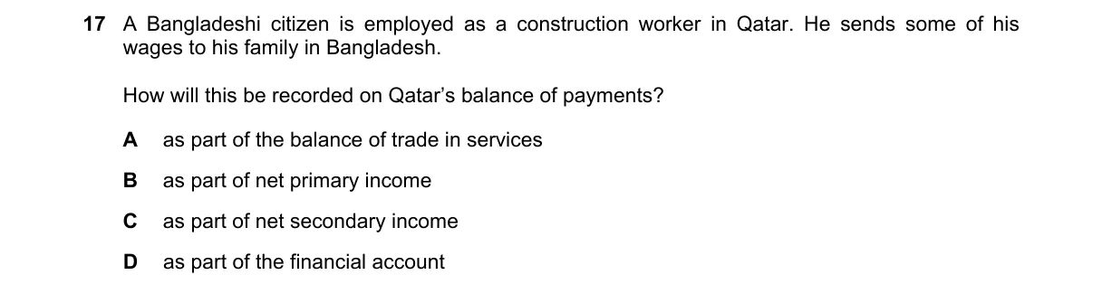 Question 17 from 9708/13/M/J/23