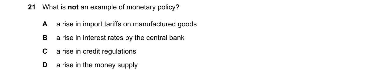 Question 21 from 9708/11/M/J/25