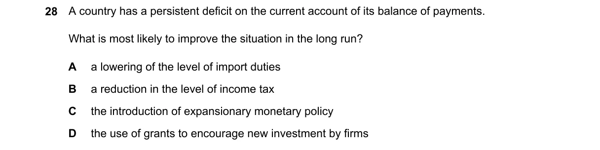Question 28 from 9708/11/M/J/25