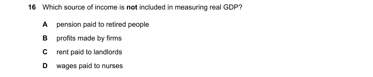 Question 16 from 9708/13/M/J/25