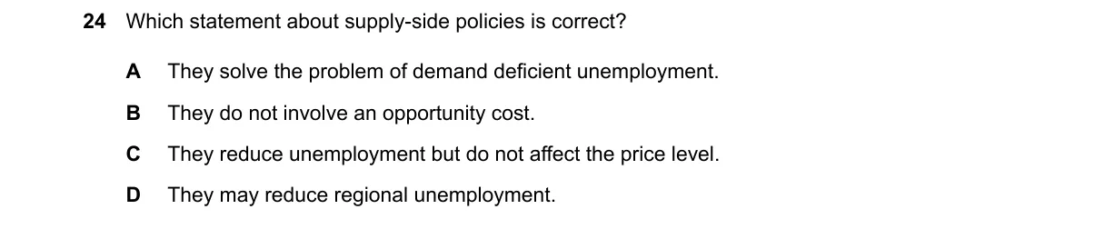 Question 24 from 9708/13/M/J/25