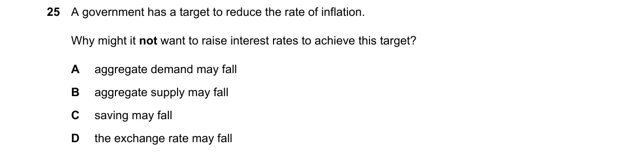 Question 25 from 9708/13/M/J/25