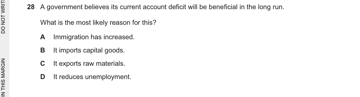 Question 28 from 9708/14/M/J/25