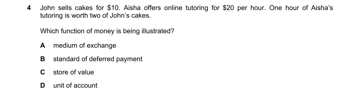 Question 4 from 9708/11/O/N/18