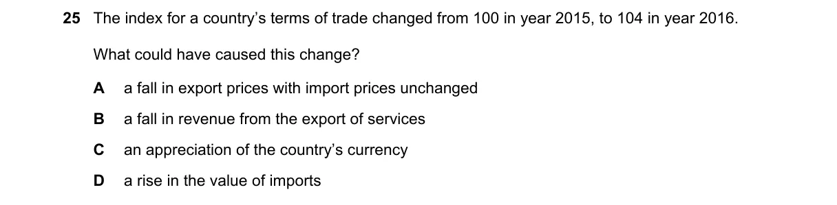 Question 25 from 9708/12/O/N/18