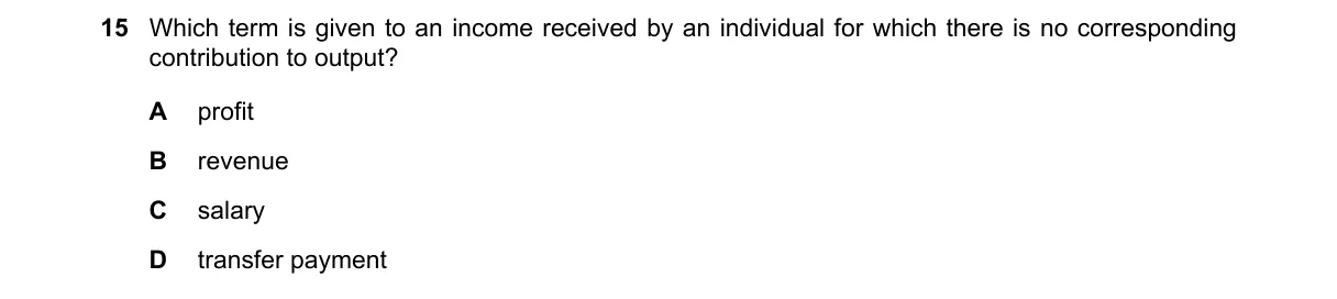 Question 15 from 9708/11/O/N/19