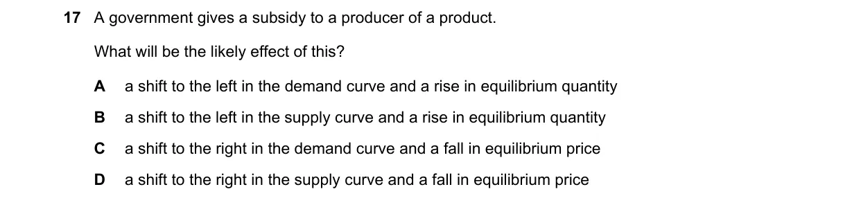 Question 17 from 9708/11/O/N/19