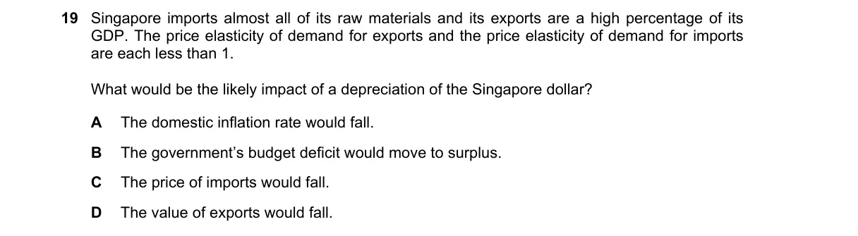 Question 19 from 9708/13/O/N/19