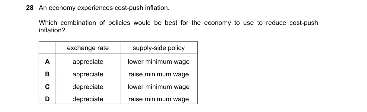 Question 28 from 9708/13/O/N/19