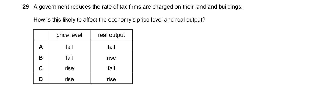 Question 29 from 9708/13/O/N/19