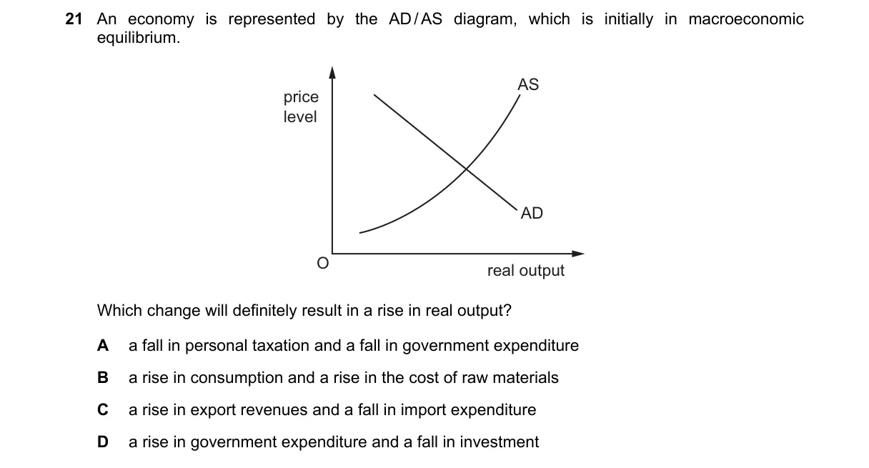 Question 21 from 9708/11/O/N/20