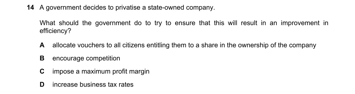 Question 14 from 9708/12/O/N/20