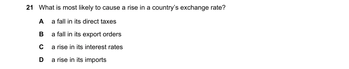 Question 21 from 9708/12/O/N/20