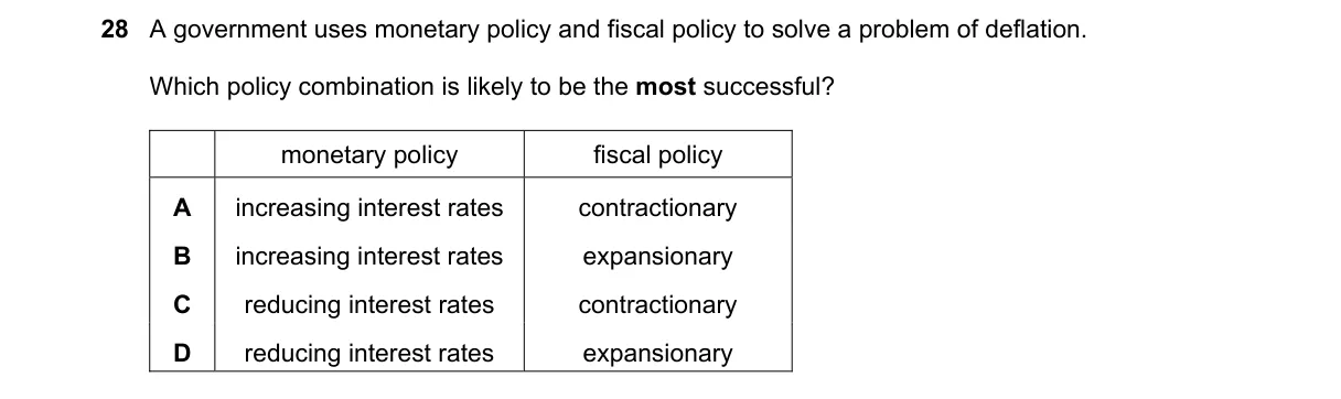 Question 28 from 9708/12/O/N/20