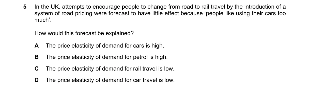 Question 5 from 9708/12/O/N/20