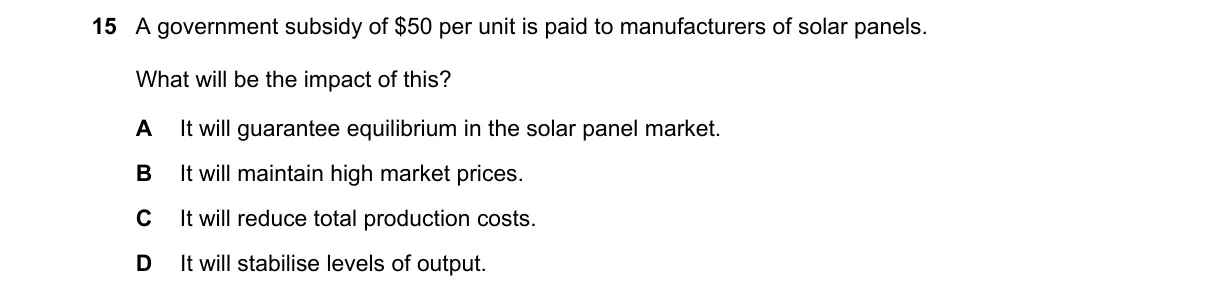 Question 15 from 9708/13/O/N/20