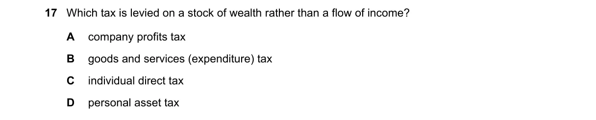Question 17 from 9708/13/O/N/20