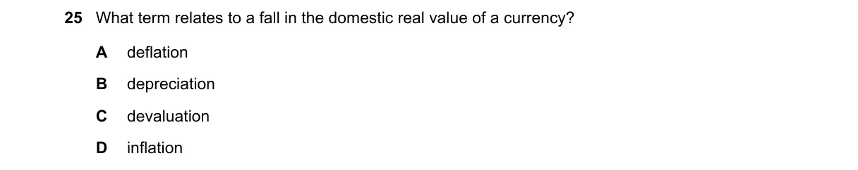 Question 25 from 9708/13/O/N/20