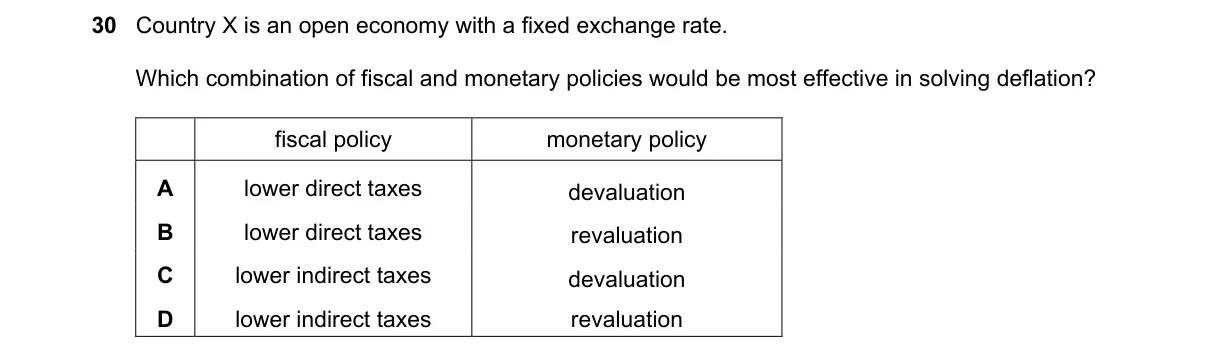 Question 30 from 9708/13/O/N/20